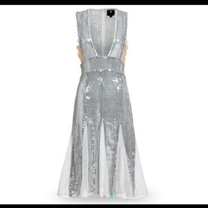Sequin mesh dress